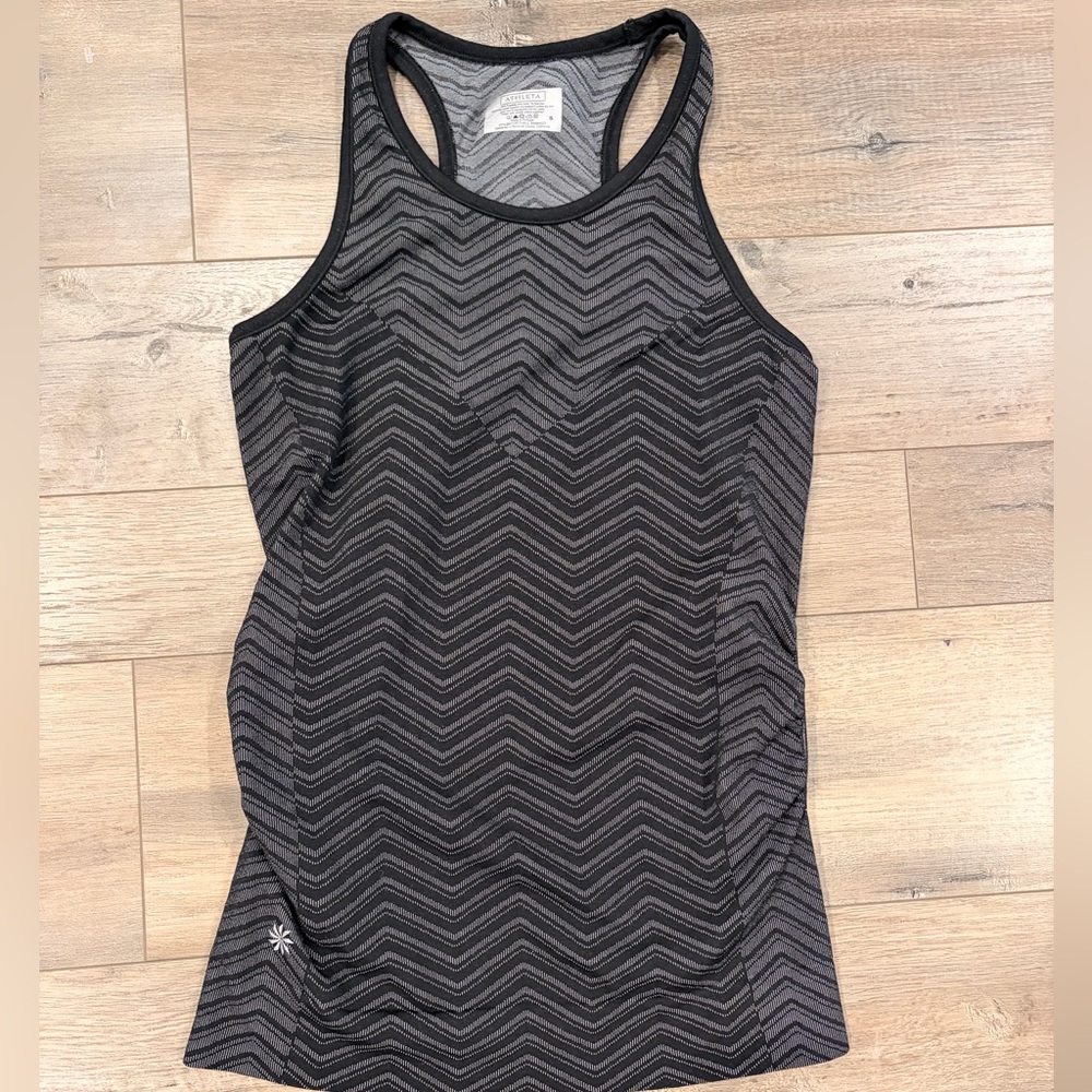 Athleta Black Chevron Tank Top